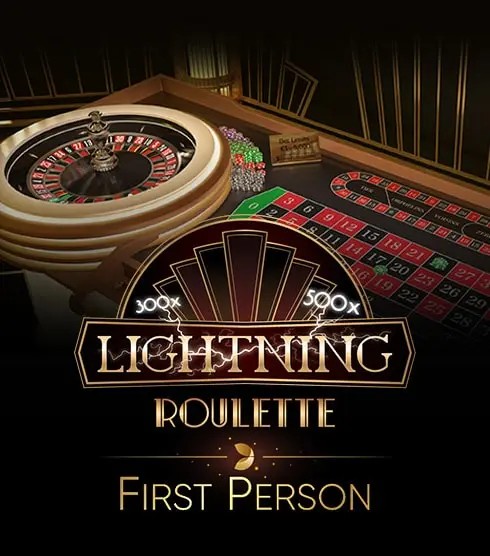 First Person Lightning Roulette slot visual from Evolution available on robo-cat-casino.com