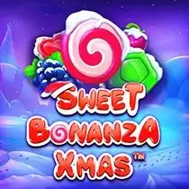 Sweet Bonanza Xmas slot logo by Pragmatic Play at Robocat